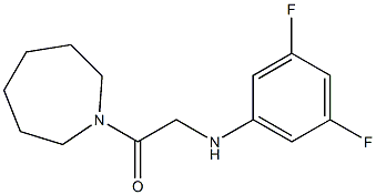 1-(azepan-1-yl)-2-[(3,5-difluorophenyl)amino]ethan-1-one 化学構造式