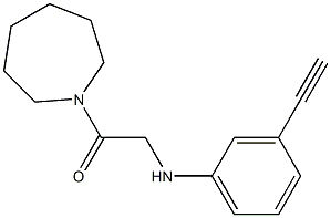 1-(azepan-1-yl)-2-[(3-ethynylphenyl)amino]ethan-1-one 结构式