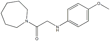 1-(azepan-1-yl)-2-[(4-methoxyphenyl)amino]ethan-1-one,,结构式