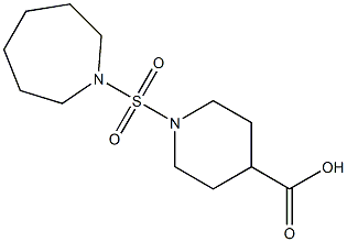 1-(azepane-1-sulfonyl)piperidine-4-carboxylic acid Structure