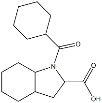 1-(cyclohexylcarbonyl)octahydro-1H-indole-2-carboxylic acid Structure