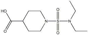 1-(diethylsulfamoyl)piperidine-4-carboxylic acid 结构式