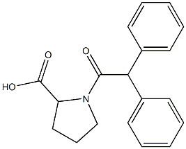 1-(diphenylacetyl)pyrrolidine-2-carboxylic acid 结构式