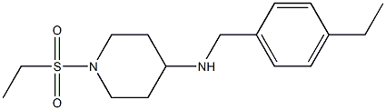 1-(ethanesulfonyl)-N-[(4-ethylphenyl)methyl]piperidin-4-amine 化学構造式
