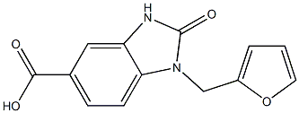 1-(furan-2-ylmethyl)-2-oxo-2,3-dihydro-1H-1,3-benzodiazole-5-carboxylic acid Structure