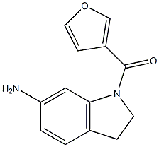 1-(furan-3-ylcarbonyl)-2,3-dihydro-1H-indol-6-amine 化学構造式