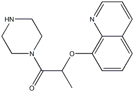 1-(piperazin-1-yl)-2-(quinolin-8-yloxy)propan-1-one 化学構造式