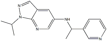 1-(propan-2-yl)-N-[1-(pyridin-3-yl)ethyl]-1H-pyrazolo[3,4-b]pyridin-5-amine|