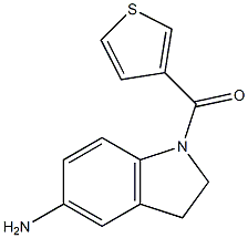 1-(thiophen-3-ylcarbonyl)-2,3-dihydro-1H-indol-5-amine,,结构式
