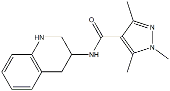 1,3,5-trimethyl-N-(1,2,3,4-tetrahydroquinolin-3-yl)-1H-pyrazole-4-carboxamide Structure