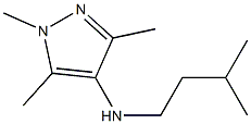 1,3,5-trimethyl-N-(3-methylbutyl)-1H-pyrazol-4-amine 结构式