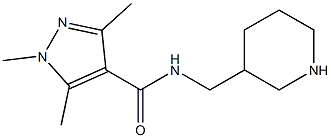 1,3,5-trimethyl-N-(piperidin-3-ylmethyl)-1H-pyrazole-4-carboxamide 结构式
