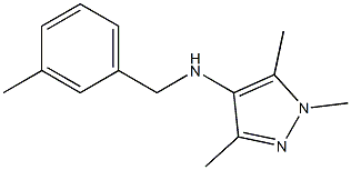1,3,5-trimethyl-N-[(3-methylphenyl)methyl]-1H-pyrazol-4-amine,,结构式
