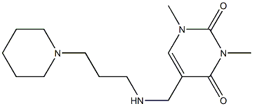 1,3-dimethyl-5-({[3-(piperidin-1-yl)propyl]amino}methyl)-1,2,3,4-tetrahydropyrimidine-2,4-dione