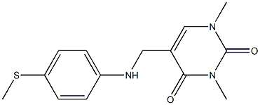 1,3-dimethyl-5-({[4-(methylsulfanyl)phenyl]amino}methyl)-1,2,3,4-tetrahydropyrimidine-2,4-dione