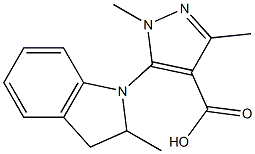 1,3-dimethyl-5-(2-methyl-2,3-dihydro-1H-indol-1-yl)-1H-pyrazole-4-carboxylic acid