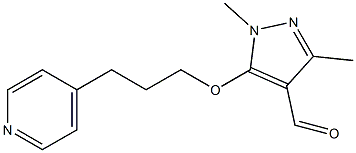 1,3-dimethyl-5-[3-(pyridin-4-yl)propoxy]-1H-pyrazole-4-carbaldehyde,,结构式