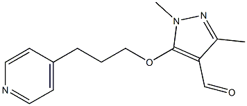 1,3-dimethyl-5-[3-(pyridin-4-yl)propoxy]-1H-pyrazole-4-carbaldehyde