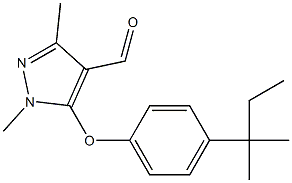  1,3-dimethyl-5-[4-(2-methylbutan-2-yl)phenoxy]-1H-pyrazole-4-carbaldehyde