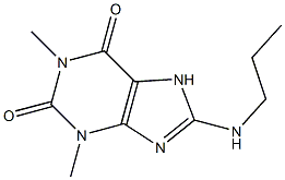 1,3-dimethyl-8-(propylamino)-2,3,6,7-tetrahydro-1H-purine-2,6-dione,,结构式