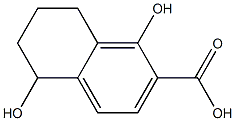 1,5-dihydroxy-5,6,7,8-tetrahydronaphthalene-2-carboxylic acid Struktur