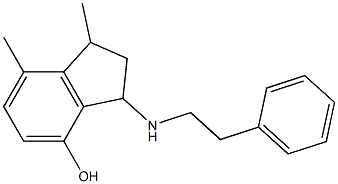 1,7-dimethyl-3-[(2-phenylethyl)amino]-2,3-dihydro-1H-inden-4-ol 结构式