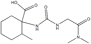 1-[({[2-(dimethylamino)-2-oxoethyl]amino}carbonyl)amino]-2-methylcyclohexanecarboxylic acid,,结构式