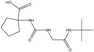 1-[({[2-(tert-butylamino)-2-oxoethyl]amino}carbonyl)amino]cyclopentanecarboxylic acid Structure