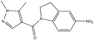 1-[(1,5-dimethyl-1H-pyrazol-4-yl)carbonyl]-2,3-dihydro-1H-indol-5-amine Structure