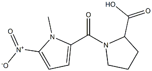 1-[(1-methyl-5-nitro-1H-pyrrol-2-yl)carbonyl]pyrrolidine-2-carboxylic acid Structure