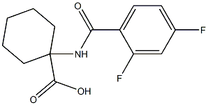 1-[(2,4-difluorobenzoyl)amino]cyclohexanecarboxylic acid 结构式