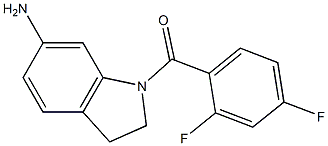 1-[(2,4-difluorophenyl)carbonyl]-2,3-dihydro-1H-indol-6-amine 化学構造式