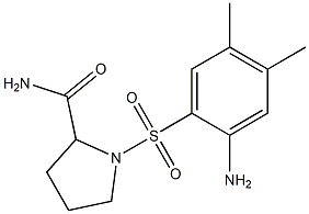 1-[(2-amino-4,5-dimethylbenzene)sulfonyl]pyrrolidine-2-carboxamide 化学構造式