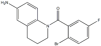 1-[(2-bromo-5-fluorophenyl)carbonyl]-1,2,3,4-tetrahydroquinolin-6-amine 结构式