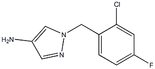 1-[(2-chloro-4-fluorophenyl)methyl]-1H-pyrazol-4-amine 结构式