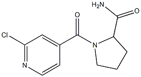 1-[(2-chloropyridin-4-yl)carbonyl]pyrrolidine-2-carboxamide,,结构式