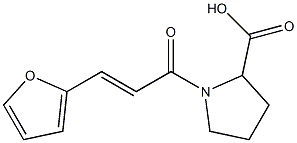 1-[(2E)-3-(2-furyl)prop-2-enoyl]pyrrolidine-2-carboxylic acid,,结构式