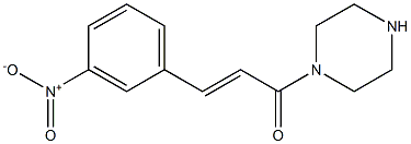 1-[(2E)-3-(3-nitrophenyl)prop-2-enoyl]piperazine Struktur
