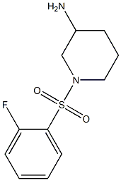 1-[(2-fluorobenzene)sulfonyl]piperidin-3-amine 结构式