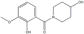 1-[(2-hydroxy-3-methoxyphenyl)carbonyl]piperidin-4-ol Struktur