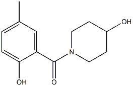 1-[(2-hydroxy-5-methylphenyl)carbonyl]piperidin-4-ol Structure