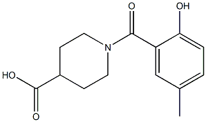 1-[(2-hydroxy-5-methylphenyl)carbonyl]piperidine-4-carboxylic acid Structure