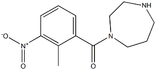 1-[(2-methyl-3-nitrophenyl)carbonyl]-1,4-diazepane 结构式