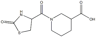1-[(2-oxo-1,3-thiazolidin-4-yl)carbonyl]piperidine-3-carboxylic acid Struktur
