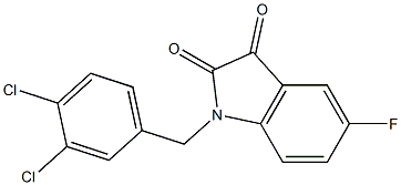 1-[(3,4-dichlorophenyl)methyl]-5-fluoro-2,3-dihydro-1H-indole-2,3-dione Structure