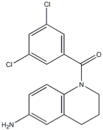 1-[(3,5-dichlorophenyl)carbonyl]-1,2,3,4-tetrahydroquinolin-6-amine,,结构式