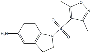 1-[(3,5-dimethyl-1,2-oxazole-4-)sulfonyl]-2,3-dihydro-1H-indol-5-amine Structure