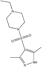 1-[(3,5-dimethyl-1H-pyrazol-4-yl)sulfonyl]-4-ethylpiperazine Structure