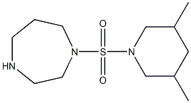 1-[(3,5-dimethylpiperidine-1-)sulfonyl]-1,4-diazepane 结构式