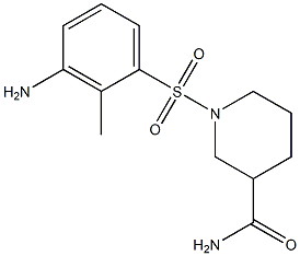 1-[(3-amino-2-methylbenzene)sulfonyl]piperidine-3-carboxamide Struktur